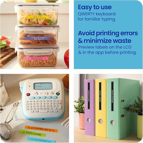Brother P-Touch PT-N25BTV3 Personal Connected Label Maker, Bluetooth, Free Design&Print2 app, Portable, Handheld, 3 Sample Label Tapes Included, Prints on P-Touch Btag ~½" (12mm) Wide Tapes in Kuwait