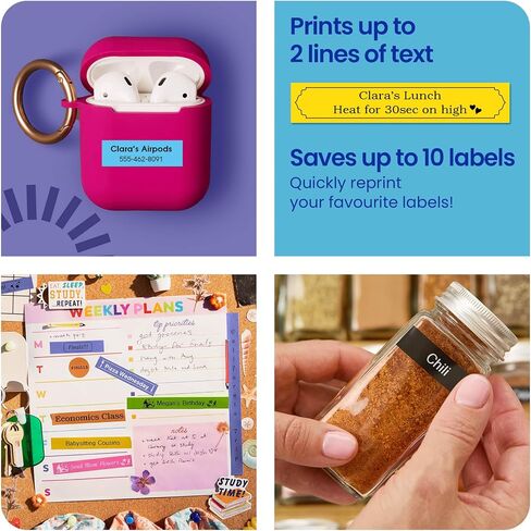 Brother P-Touch PT-N25BTV3 Personal Connected Label Maker, Bluetooth, Free Design&Print2 app, Portable, Handheld, 3 Sample Label Tapes Included, Prints on P-Touch Btag ~½" (12mm) Wide Tapes in Kuwait