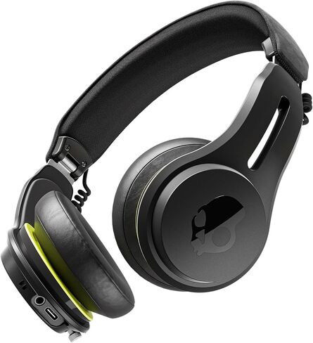 Skullcandy Icon ANC On-Ear Active Noise Cancelling Wireless Bluetooth Headphones, 60 Hr Battery, Microphone, Works with iPhone Android - Black in Saudi Arabia