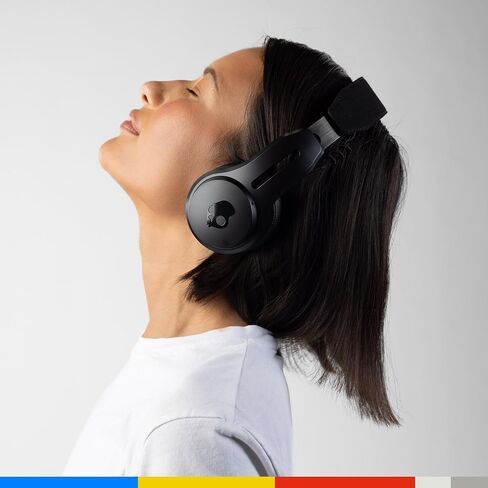 Skullcandy Icon ANC On-Ear Active Noise Cancelling Wireless Bluetooth Headphones, 60 Hr Battery, Microphone, Works with iPhone Android - Black in Saudi Arabia