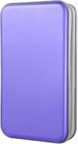 DVD Case, Bivisen CD Case Holder Wallet Binder 96 Capacity CD/DVD Cases Storage Holder Binder Organizer Wallet Book for Car Home Travel (Dark Blue) in Saudi Arabia