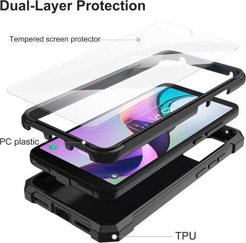 Ailiber Phone Case for TCL 30Z T602DL, TCL 30 LE Case with Screen Protector, Dual Layer Protection, Shockproof Corner TPU Bumper, Heavy Duty Silicone Phone Cover for Straight Talk TCL 30 Z-Camo in Saudi Arabia