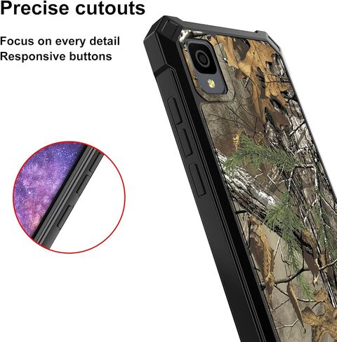 Ailiber Phone Case for TCL 30Z T602DL, TCL 30 LE Case with Screen Protector, Dual Layer Protection, Shockproof Corner TPU Bumper, Heavy Duty Silicone Phone Cover for Straight Talk TCL 30 Z-Camo in Saudi Arabia