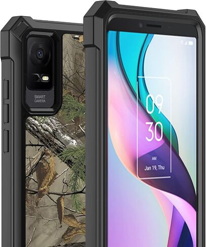 Ailiber Phone Case for TCL 30Z T602DL, TCL 30 LE Case with Screen Protector, Dual Layer Protection, Shockproof Corner TPU Bumper, Heavy Duty Silicone Phone Cover for Straight Talk TCL 30 Z-Camo in Saudi Arabia