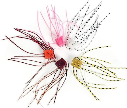 Soft Fishing Bait with dice Shape, Used to Lure Catfish and Perch in Streams. 5 of Soft Bait (15 per Set) in Saudi Arabia