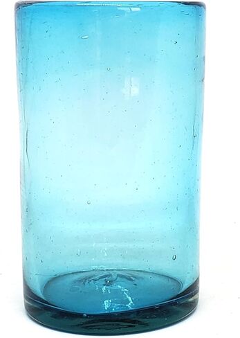Rainbow Colored 9 oz Short Tumblers (set of 6), Recycled Glass, Lead & Toxin Free (9oz Tumbler) in Saudi Arabia