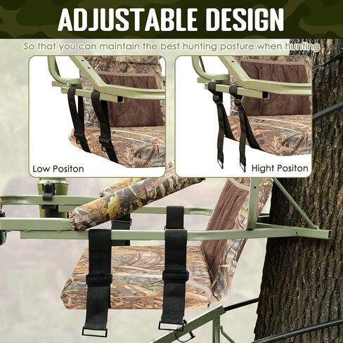 PUNCHMAN Tree Stand Seat Cushion- Adjustable Tree Stand Seat Replacement for Hunting, Waterproof Hunting Tree Stand Seat Cushion for Men, Comfortable Foldable Hunting Cushion in Saudi Arabia