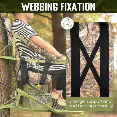 PUNCHMAN Tree Stand Seat Cushion- Adjustable Tree Stand Seat Replacement for Hunting, Waterproof Hunting Tree Stand Seat Cushion for Men, Comfortable Foldable Hunting Cushion in Saudi Arabia
