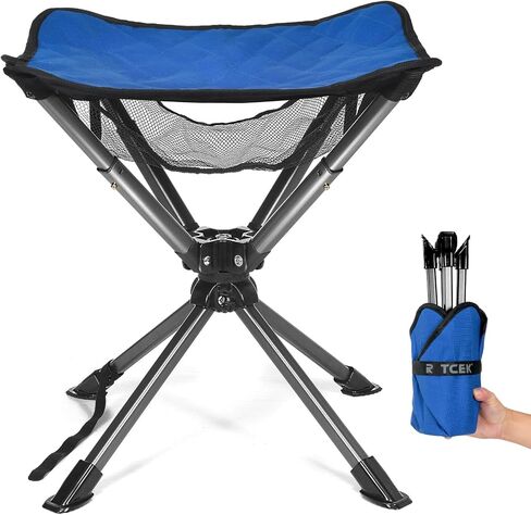 Swivel Portable Camping Stool, Collapsible Folding Outdoor Stools for Adults, Foldable Lightweight Compact 360 Stool Chair for Hiking Fishing Travel, Support 300 LBS in Saudi Arabia