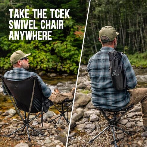 Swivel Portable Camping Stool, Collapsible Folding Outdoor Stools for Adults, Foldable Lightweight Compact 360 Stool Chair for Hiking Fishing Travel, Support 300 LBS in Saudi Arabia