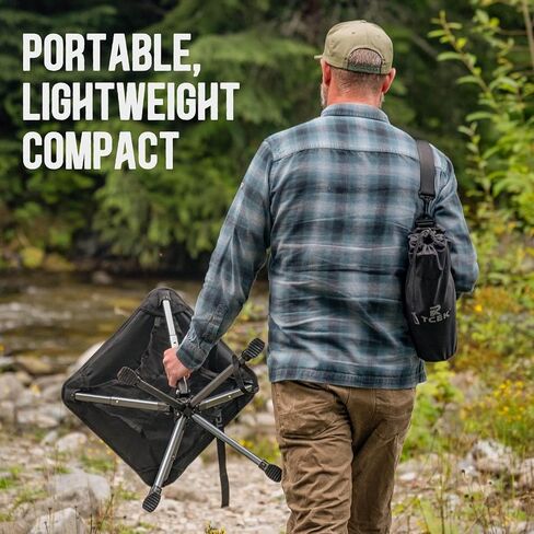 Swivel Portable Camping Stool, Collapsible Folding Outdoor Stools for Adults, Foldable Lightweight Compact 360 Stool Chair for Hiking Fishing Travel, Support 300 LBS in Saudi Arabia