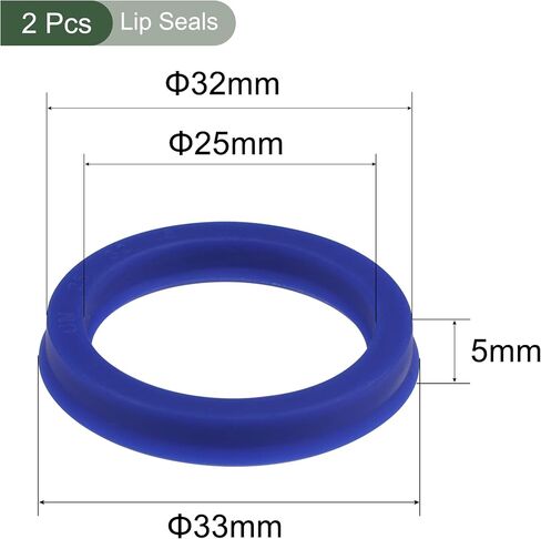 YOKIVE 2 Pcs UN Radial Shaft Seals, Industry PU Oil Seals for Hydraulic Cylinders (Blue, 22-mm ID x 30-mm OD 5-mm Width) in Saudi Arabia