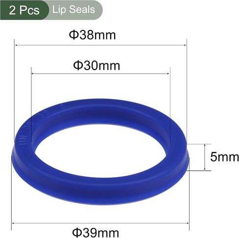 YOKIVE 2 Pcs UN Radial Shaft Seals, Industry PU Oil Seals for Hydraulic Cylinders (Blue, 22-mm ID x 30-mm OD 5-mm Width) in Saudi Arabia