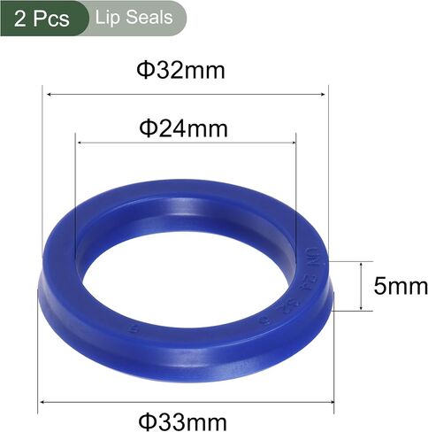 YOKIVE 2 Pcs UN Radial Shaft Seals, Industry PU Oil Seals for Hydraulic Cylinders (Blue, 22-mm ID x 30-mm OD 5-mm Width) in Saudi Arabia