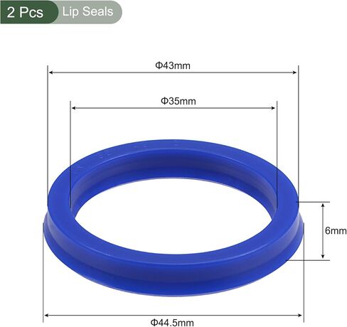 YOKIVE 2 Pcs UN Radial Shaft Seals, Industry PU Oil Seals for Hydraulic Cylinders (Blue, 22-mm ID x 30-mm OD 5-mm Width) in Saudi Arabia