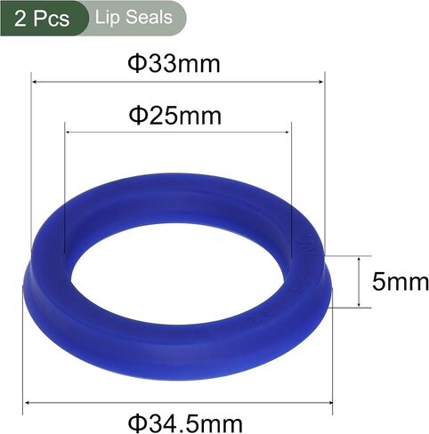 YOKIVE 2 Pcs UN Radial Shaft Seals, Industry PU Oil Seals for Hydraulic Cylinders (Blue, 22-mm ID x 30-mm OD 5-mm Width) in Saudi Arabia