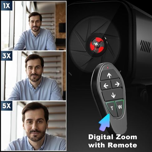 كاميرا ويب للكمبيوتر الشخصي/الكمبيوتر المحمول/Mac مع جهاز تحكم عن بعد، كاميرا كمبيوتر 2K، تصحيح الإضاءة المنخفضة، ميكروفونات بخاصية إلغاء الضوضاء بتقنية الذكاء الاصطناعي، مجال رؤية قابل للتعديل، غطاء خصوصية مدمج، ميكروفونات استريو in Kuwait