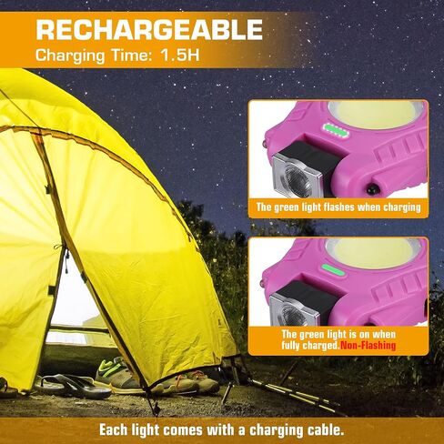 EverBrite 2 Pack COB Keychain Work Light, Rechargeable, Sensor Mode, Pink in Saudi Arabia