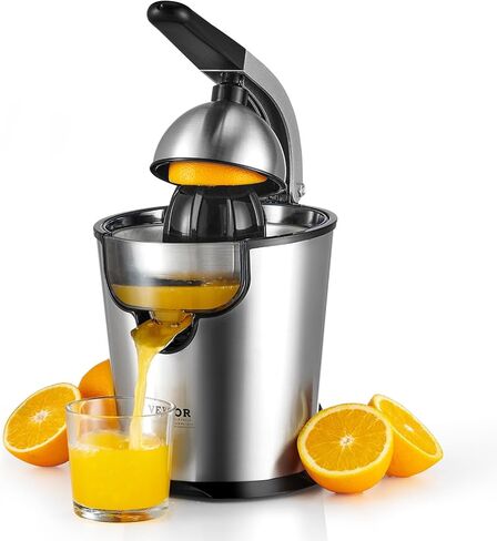 VEVOR Electric Citrus Juicer Squeezer, 300W Stainless Steel Orange Juice Maker with 2 Cones, Detachable Orange Juice Extractor For Oranges, Grapefruits, Lemons and Others in Saudi Arabia