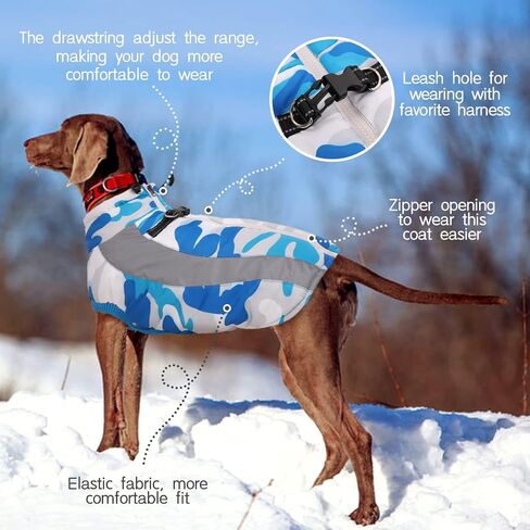 FUAMEY Warm Dog Jacket,Dog Winter Coat with Harness Dog Cold Weather Coats Warm Pet Vest Dog Winter Clothes Waterproof Windproof Dog Snow Jacket with Back Zipper for Small Medium Large Dogs Pink S in Kuwait