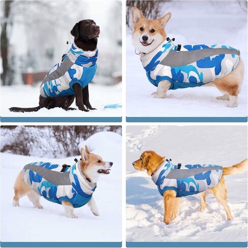 FUAMEY Warm Dog Jacket,Dog Winter Coat with Harness Dog Cold Weather Coats Warm Pet Vest Dog Winter Clothes Waterproof Windproof Dog Snow Jacket with Back Zipper for Small Medium Large Dogs Pink S in Kuwait