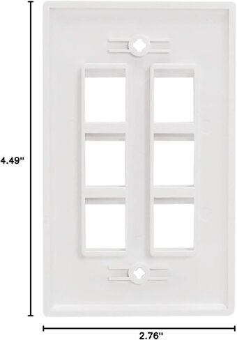 10-Pack 2-Port Keystone Jack Wall Plate in Saudi Arabia