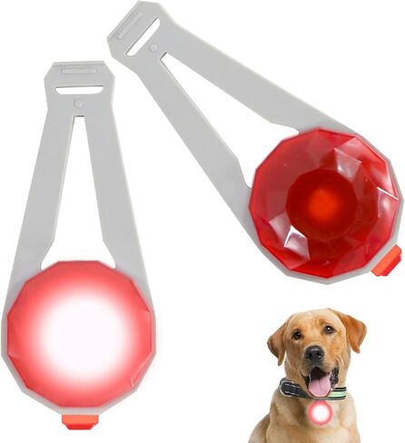 LED Collar Charm Light,Dog Collar Lights for Night Walking,Dog Night Light, Pet Safety Light for Outdoor, 3 Light Modes,5KM Visibility,USB Rechargable (2 Count, Blue) in Saudi Arabia