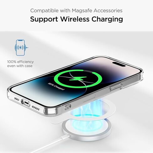 OUTXE Ultra-Thin Magnetic Sticker, Upgrade Magnet Adapter Ring Compatible with Magsafe iPhone/Android and Phone Case 2pack -Black in Kuwait