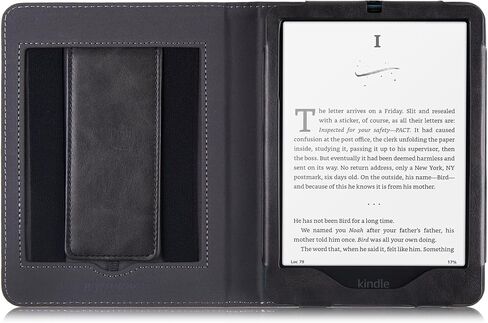 BOZHUORUI Stand Case for Kindle Paperwhite 12th Generation & Kindle Colorsoft Signature Edition eReader (7",2024) - PU Leather Sleeve Cover with Hand Strap/Auto Sleep/Wake (Denim Gray) in Saudi Arabia
