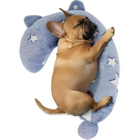 Dog Calming Pillow, Glow in The Dark Dog Put Head on, Soft Question Mark Pillows for Dogs, Kids, Adults, Washable Dog Bed Pillow, Cozy Dog Body Pillow (M Blue)