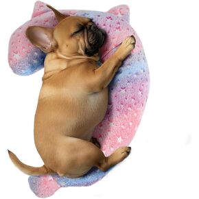 Dog Calming Pillow, Glow in The Dark Dog Put Head on, Soft Question Mark Pillows for Dogs, Kids, Adults, Washable Dog Bed Pillow, Cozy Dog Body Pillow (M Blue)