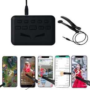 5 Ports Auto Clicker for Phones, Screen Device Automatic Tapper M6, Smart Simulated Finger Continuous Clicking, Adjustable Speed Physical Clicker, Suitable for Games, Live Broadcasts Likes, Reward