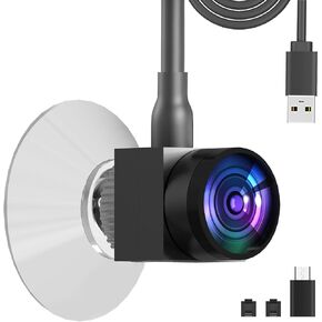 Eye Contact Webcam 1080P Auto Focus with Suction Cup of Center Screen, Webcam with Noise-Cancelling Microphone for PC and Laptop,Plug & Play for Live Streaming Video Call Conference