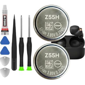 2024 Upgrade 2pack Z55H Battery, Compatible with for Sony Headset WF-1000XM4, Truly Wireless Earbud Headphones 3.85V Li-ion Battery with Professional Repair Tool Kit