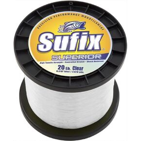 Sufix Superior 1-Pound Spool Size Fishing Line (Clear, 20-Pound)