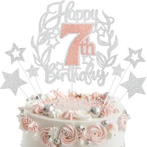 Happy 30th Birthday Cake Topper, Glitter Blue Silver Cake Decoration for 30th Birthday, Men or Women, 30 Birthday Party Cake Supplies in Saudi Arabia