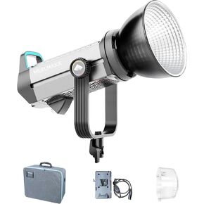 RGB LED Video Light, 200W COB Continuous Output Lighting Handheld Spotlight 3200K-5600K,20000LM, CRI 97+/TLCI 98+,40 Effects + RGBCW