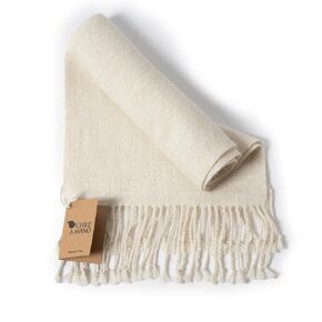 100% Alpaca (Vicugna pacos) Wool Scarf - Warmth and Style Combined (White)