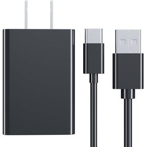 شاحن 5 فولت/2 أمبير، كتلة شاحن USB C للهواتف المحمولة Smasung Android FireTablet، شاحن حائط منزلي AC/DC، أسود
