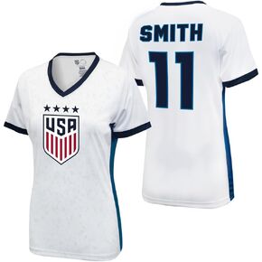 Icon Sports Official Licensed U.S. Soccer 4 Star USWNT Players Woman's Game Day Shirts Football Tee Top