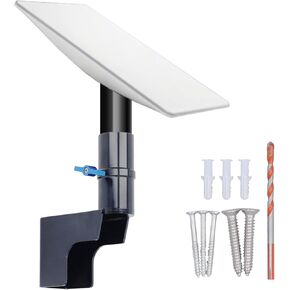 Mounting Kit, Adjustable Aluminum Alloy Short Wall Eave Gable Antenna Mast Mount, with Accessories, for Home Commercial