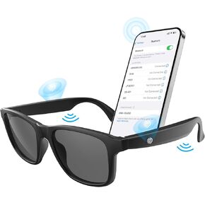 Smart Glasses for Men, Polarized Bluetooth Sunglasses with Speakers,Smart Sunglasses Bluetooth 5.3,Support Athletic/Outdoor UV Protection/Voice Assistant