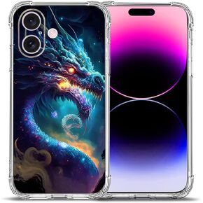 Case for iPhone 16,Orange Elephant Flowers Drop Protection Shockproof Case TPU Full Body Protective Scratch-Resistant Cover for Apple iPhone 16