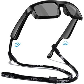Smart Glasses, Polarized Bluetooth Sunglasses with Built-in Mic & Speakers, Open Ear, Voice Assistant, UV Protection Audio Sun Glass