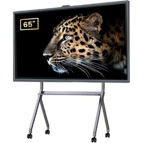 Enther 65″ Smart Board C6530 Kit,Ultra-HD 4K Interactive Display,All-in-One Enabled Collaboration Board Touch Screen Video Conferencing Whiteboard Zoom Rooms(Board+Shelf)