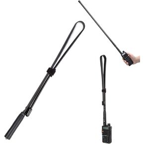 2 Pack-18.8 Inch Foldable/Tactical Raido Antenna Walkie Talkies Dual Band UV VHF/UHF 144/430Mhz Antennas Two Way Radio Connector for Kenwood Baofeng UV-5R UV82 888S F8HP Retevis H777 by WMM (48 cm)