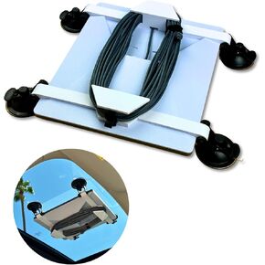 Suction Cup Mount with Cable Caddy for Starlink Mini – Secure, On-the-Go Antenna Mount for RV, Boat, or Vehicle Skylight, Built-In Cable Management with Cable Ties (Suction Cup Mount with Cable Caddy)