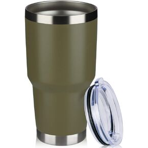 MEWAY 30oz Insulated Tumbler With Lids and Straws,Stainless Steel Double Vacuum Coffee Tumbler Cup, Brush, Durable Powder Coated Coffee Cup for Cold & Hot Drinks, Office, Travel(Navy,12 PACK)