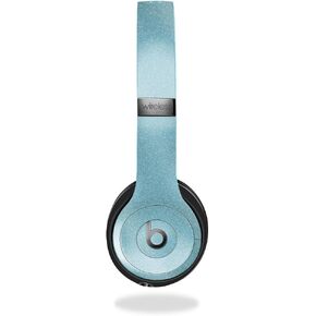 Glossy Glitter Skin Compatible with Beats Solo 4 - Solid Baby Blue - Premium 3M Vinyl Protective Wrap Decal Cover - Easy to Apply | Crafted in The USA by MightySkins