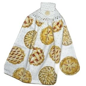 crochet top towels, nice and thick, absorbent, with 100% cotton on the front and terry cloth on the inside. Ideal for the kitchen, bathroom, and laundry room. (SUNFLOWERS AND GREEN LEAVES)